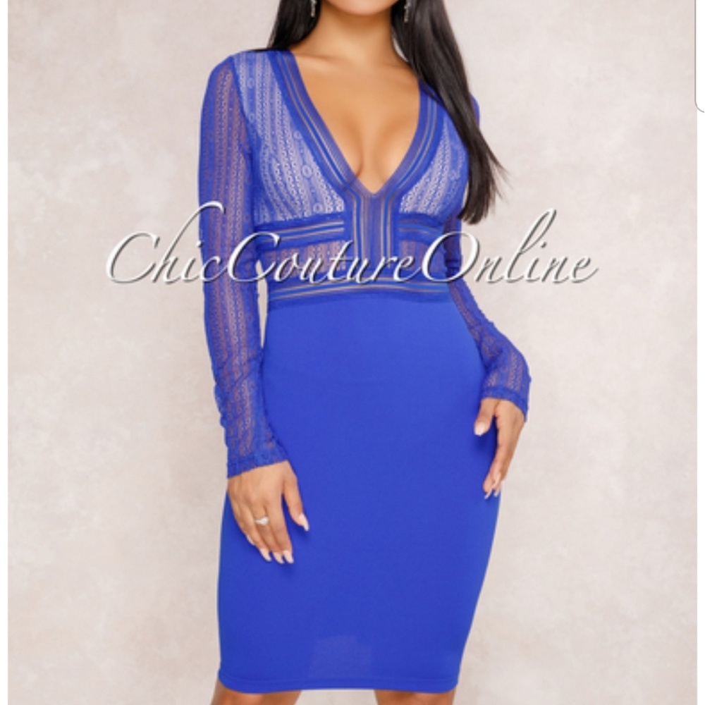 NWT NEW YEAR EVE Blue bodycon dress